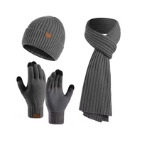 Ensemble de chapeau, écharpe et gants de mode en gros, faits à la main, couleurs variées, chauds, coupe-vent, promotionnels, hiver, unisexe, logo personnalisé