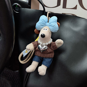 พวงกุญแจตุ๊กตา <span class=keywords><strong>Gromit</strong></span> สีน้ำตาลกาแฟ ตุ๊กตาขนนุ่ม น่ารัก ใช้เป็นจี้กระเป๋าเป้ พวงกุญแจคู่รัก - Product Image 6