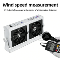 Ventilateur ionique antistatique de table à 2 têtes ODM économique, souffleur d'air ESD ioniseur 220V DC24V 25VA 62dB pour machines électroniques ST102H
