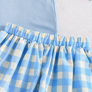 Poignets à volants exquis haut plissé nœud décoration Shorts filles décontracté mode deux pièces ensemble sac pour enfants 3-7 <span class=keywords><strong>ans</strong></span> - Product Image 4