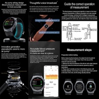 ECG Health Tracker Smartwatch TPU Bomba de aire Monitoreo de la presión arterial SOS BT Llamadas Función NFC Reloj inteligente