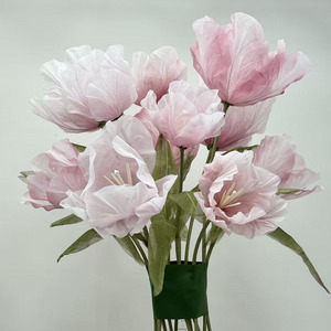Flores Gigantes Artificiales Decorativas, Tulipanes Hechos a Mano para Decoración del Hogar, Tienda, Ventana, Boda - Product Image 4