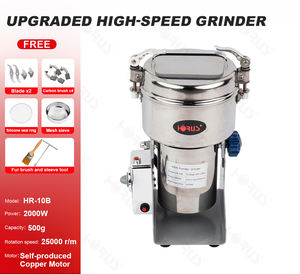 Horus HR-10B 500g Broyeur électrique de poudre <span class=keywords><strong>à</strong></span> usage intensif, <span class=keywords><strong>machine</strong></span> de broyage <span class=keywords><strong>à</strong></span> haute efficacité pour le traitement en vrac des épices - Product Image 2