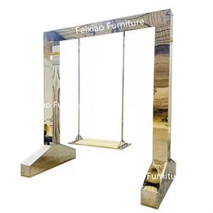 Columpio de acero inoxidable para decoración de bodas de plata de arco de nuevo diseño para fiesta de eventos - Product Image 1