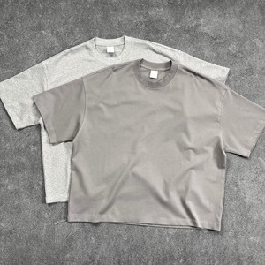 OEM Cắt Boxy Phù Hợp Với T-Shirt Giản Dị Quá Khổ TEE 100% Cotton T Áo Sơ Mi Trọng Lượng Nặng Boxy Phù Hợp Với In Ấn Đồ Họa Axit Rửa T Áo Sơ Mi - Product Image 3