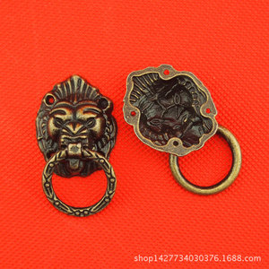Tirador de Mueble con Cabeza de León 28x48mm, Anillo de Aleación de Zinc, Herraje para Cajón y Gabinete, Estilo Tradicional, Tirador de Puerta Duradero - Product Image 3
