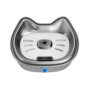 Fontaine à eau pour animaux de compagnie en acier inoxydable 3L, distributeur d'eau automatique pour chats, filtration circulante, abreuvoir pour chats et chiens d'intérieur - Product Image 1