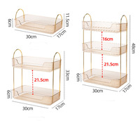 Organisateur de salle de bain sous évier en plastique transparent, type sur pied, étagère de rangement de cuisine multi-niveaux, boîte de rangement coulissante pour bureau