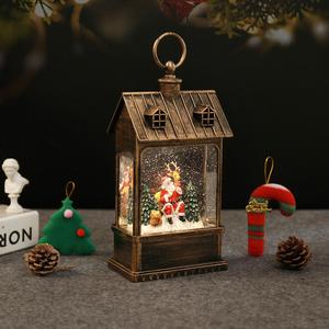 Лидер продаж, светодиодное освещение Санта-Клауса, пластиковая водяная лампа, Снежный шар, музыкальный Рождественский фонарь, украшения для дома, вечеринки, на батарейках - Product Image 2