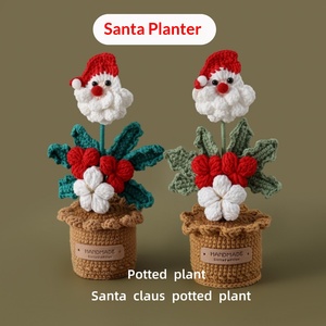 Cadeau de Noël et du Black Friday, fini à la main, motif flocon de neige, Père Noël, plante en pot, e-commerce transfrontalier - Product Image 1