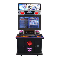 Machine d'arcade de 32 pouces Armoire de jeu de combat rétro Arcade de bureau à grand écran avec fente pour pièces de monnaie Machine de jeu de combat