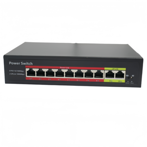 Werksverkauf 8+2 Port PoE Switch mit KI-Intelligenter Erkennung 120W für Netzwerk-CCTV-Kameras - Product Image 2