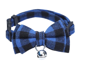 PUPE Collar para Gato de Nylon con Lazo a Cuadros, Ajustable, con Hebilla de Liberación Rápida y Campana, Accesorios para Mascotas Pequeñas - Product Image 5