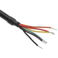 Kabel USB FTDI TTL-232Rg-Vsw3V3-We dengan LED Elektronik Terintegrasi 3.3V-50mA, Kabel USB ke UART Mendukung Sinyal Level Berbasis 6ft