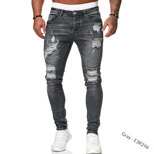 <span class=keywords><strong>Jeans</strong></span> <span class=keywords><strong>Skinny</strong></span> a <span class=keywords><strong>Vita</strong></span> <span class=keywords><strong>Bassa</strong></span> Strappati per <span class=keywords><strong>Uomo</strong></span>, Pantaloni in Denim - Product Image 5