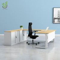 IULTRA Bureau de direction moderne Table en L blanche minimaliste de luxe pour PDG Allemagne Mobilier de bureau Assemblage facile et durable