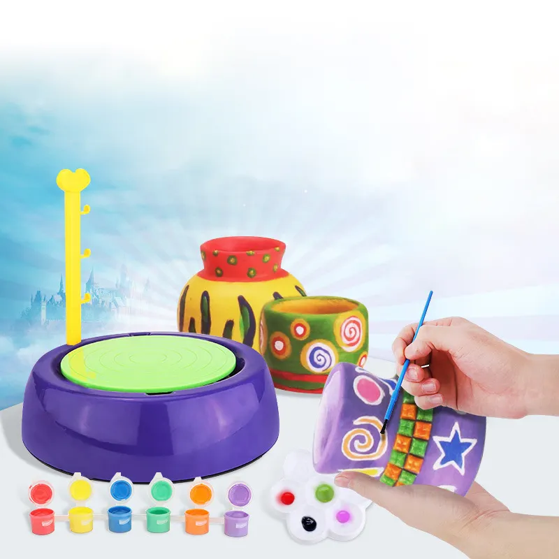 2022 Hot Sale Popular DIY Painting Toy Kit Pottery Wheel Toys for Kids
