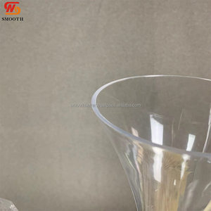 Mịn 50cm đôi đầu trumpet hình dạng rõ ràng Acrylic hoa bình hoa đám cưới hoa đứng trong suốt Trung tâm hiển thị - Product Image 6