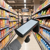 Terminal PDA Portátil Inteligente, Escáner de Código de Barras 2D, Lector RFID UHF, Cámara de 13MP, Resistente al Agua IP66, Dispositivo PDA Robusto