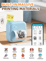Printer Mini Portabel Nirkabel BT Tanpa Tinta Pembuat Stiker Mesin Label Harga untuk Kantor Sekolah Dapur