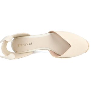 Sandalias de Plataforma con Tacón Inclinado y Correa en el Tobillo, Estilo Espadrilles, Transpirables y Ligeras, Nuevas Tendencias de Verano para Mujer - Product Image 4