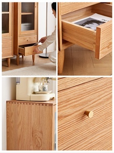 Meuble de rangement multifonctionnel et écologique en chêne massif, grande capacité, gain de place, pour salon, vente en gros directe usine - Product Image 4