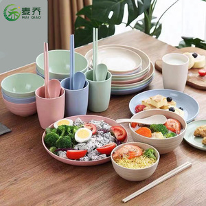 Minimalist Western <b>Dinnerware</b> Set 28 Piece Plastic Reusable Dishwasher Safe For Picnic 4 Person - Product Image 2