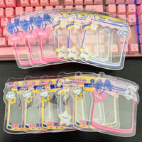 Mini-sachets refermables mignons en forme de dessin animé, adaptés pour le rangement de pinces à cheveux, bonbons/en-cas, emballage souple et adhésif en forme d'os pour jouets