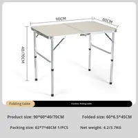 Table pliante multifonctionnelle portable en alliage d'aluminium moderne BSCI pour l'extérieur, table réglable, table d'ordinateur, chaises, pique-nique