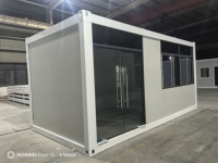 Maison préfabriquée modulaire en acier, véranda étanche, assemblage rapide, 20ft/40ft, conception pliable, bureau mobile de luxe personnalisé
