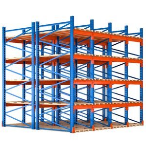 Étagère à palettes à niveaux multiples réglable en acier robuste avec protection contre la corrosion et revêtement en poudre pour le stockage en entrepôt - Product Image 1