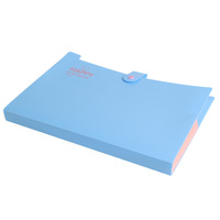 Porte-documents extensible en plastique à 12 pochettes avec bouton-pression, organiseur de documents A4 pour l'école et le bureau