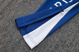 Combinaison d'entraînement rétro à manches courtes avec fermeture éclair intégrale, séchage rapide, automne-hiver, 24/25, uniforme de compétition des clubs européens de Paris, vêtements de football - Product Image 4