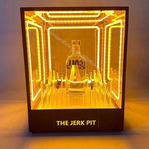 Night Club Hotel Custom Logo VIP <strong>Service</strong> LED Golden Light up Bottle Display Presenter With Rotating Tray for Champagne <strong>Whisky</strong> - Product Image 2