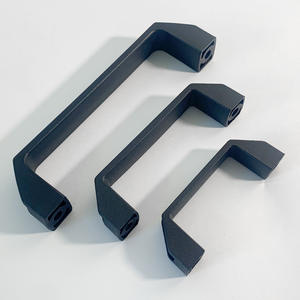 LS522 Aluminum Alloy Thickened Black Nylon Handle Surface <b>Mount</b> Industrial Equipment Toolbox Machine Tool Door Window Handle - Product Image 5