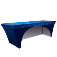 Housse de table en tissu pour salon professionnel, impression personnalisée, design sur mesure 2024