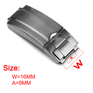 Cierre Desplegable de Acero Inoxidable de 16x9mm para Correa de Reloj <span class=keywords><strong>Daytona</strong></span> Explore2 GMT, Hebilla Plegable - Product Image 2