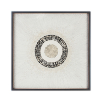 Art mural 3D texturé fait main Wabi Sabi fibre naturelle coquille Mandala peinture abstraite Boho décoration murale maison hôtel