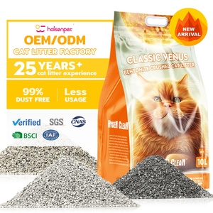 Arena para Gatos Haisen de Bentonita Blanca y Negra, Diseño Personalizado OEM/ODM - Product Image 1