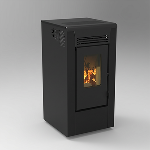 Poêle à granulés de bois moderne autoportant 8KW en acier avec télécommande pour salon intérieur Garantie 5 ans - Product Image 1
