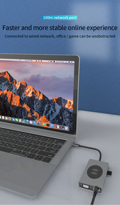 Dock Trạm Sạc Không Dây 13 Trong 1 1080P <span class=keywords><strong>Rj45</strong></span> 100M Type C <span class=keywords><strong>Hub</strong></span> 3.0 13 Cổng <span class=keywords><strong>Usb</strong></span> Đa Năng - Product Image 5