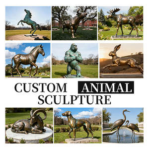 Escultura de Animales de Bronce Metálico Gigante de Alta Calidad para Decoración de Jardín, Estatua de Elefante, Oso, León, <span class=keywords><strong>Tigre</strong></span>, Camello - Product Image 2