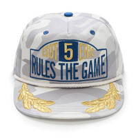 Op maat geborduurde 5-panel touwpetten, waterdichte nylon 5-panel ongestructureerde snapback touwpet, polyester touwpet, baseballcaps
