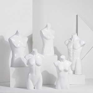 New Design Cheap Price Half Body Male <strong>Female</strong> Mannequin Doll Torso <strong>Dummy</strong> <strong>Plastic</strong> Male Mannequin for Sale - Product Image 4