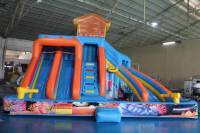 Toboggan aquatique gonflable le plus populaire, château gonflable avec toboggan aquatique pour enfants, toboggan aquatique gonflable à vendre