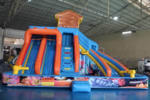 Toboggan aquatique gonflable le plus populaire, château gonflable avec toboggan aquatique pour enfants, toboggan aquatique gonflable à vendre - Product Image 2
