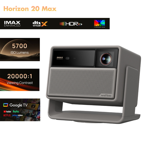 Dropship Nexigo Like Xgimi Horizon 20 Max RGB Triple Laser Projector 5700ISO Lumens HDR10+ Home Cinema Smart Google TV Projector