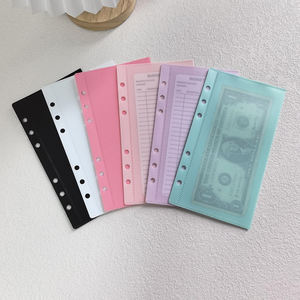 Nouveau Macaron PP couleur étanche A6 Budget <span class=keywords><strong>classeur</strong></span> <span class=keywords><strong>avec</strong></span> enveloppes de trésorerie pour la budgétisation enveloppes perforées enveloppes budgétaires - Product Image 3
