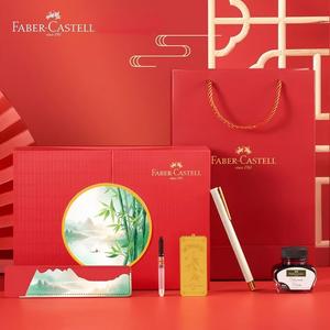 Confezione Regalo <span class=keywords><strong>Faber</strong></span>-<span class=keywords><strong>Castell</strong></span> con <span class=keywords><strong>Penna</strong></span> Stilografica e <span class=keywords><strong>Penna</strong></span> per Firme, Adatta per Regali Aziendali per Ragazze, Colore Rosso e Oro, Punta Affusolata - Product Image 3