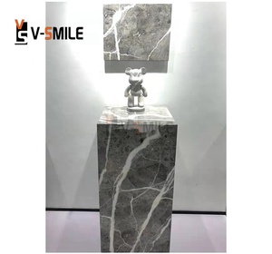 Gris Offre Spéciale avec des veines blanches Nature Marbre <span class=keywords><strong>Carso</strong></span> Gris Nature Pierre Dalles Mur de fond en marbre gris - Product Image 6